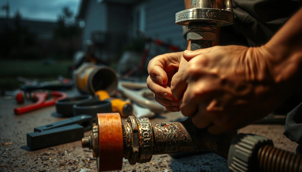serviços de encanamento emergenciais