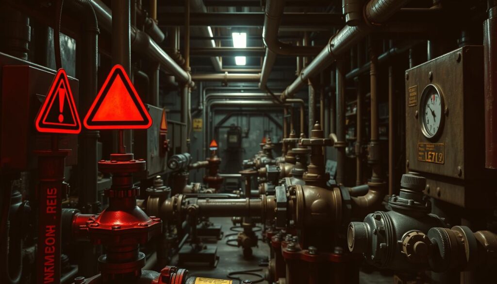 sinais de alerta em sistemas hidráulicos